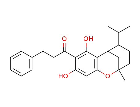 1-(3,5-Dihydroxy-12-isopropyl-9-methyl-8-oxa-tricyclo[7.3.1.0<sup>2,7</sup>]trideca-2<sup>(7)</sup>,3,5-trien-4-yl)-3-phenyl-propan-1-one