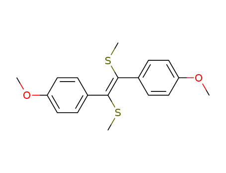 Molecular Structure of 108593-10-8 ((E)-1,2-Bis(4-methoxyphenyl)-1,2-bis(methylthio)ethylen)