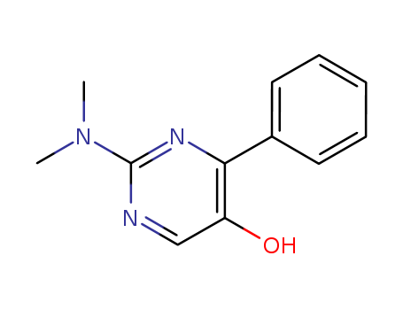 Molecular Structure of 107361-61-5 (5-Pyrimidinol, 2-(dimethylamino)-4-phenyl-)