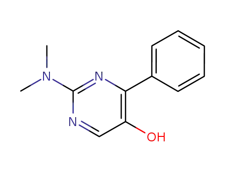 Molecular Structure of 107361-61-5 (5-Pyrimidinol, 2-(dimethylamino)-4-phenyl-)