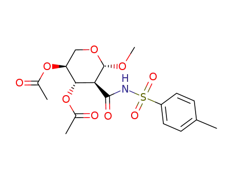 Acetic acid (2S,3S,4S,5S)-5-acetoxy-2-methoxy-3-(toluene-4-sulfonylaminocarbonyl)-tetrahydro-pyran-4-yl ester