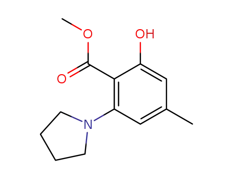 2-Hydroxy-4-methyl-6-pyrrolidinobenzoesaeure-methylester