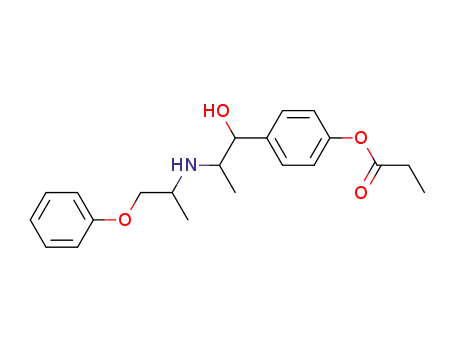 4-(1-Hydroxy-2-((1-methyl-2-phenoxyethyl)amino)propyl)phenyl propanoate