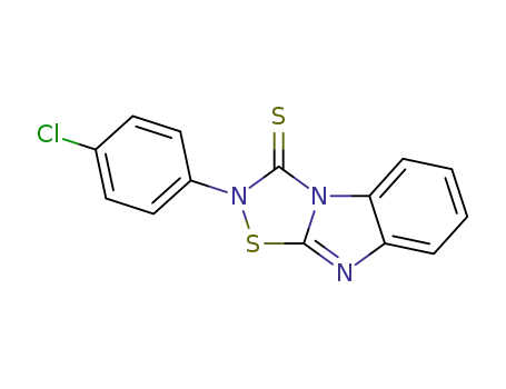 Molecular Structure of 76159-68-7 (2-(4-chlorophenyl)<1,2,4>thiadiazolo<4,5-a>benzimidazole-3-thione)