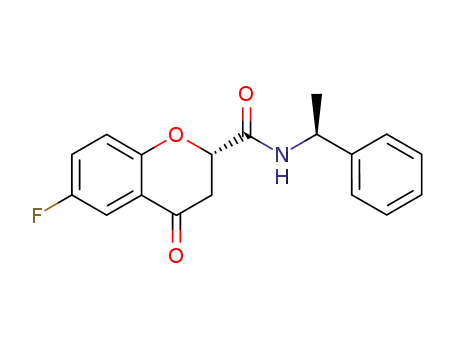 (2S)-6-fluoro-3,4-dihydro-4-oxo-N-((S)-1-phenylethyl)-2H-1-benzopyran-2-carboxamide