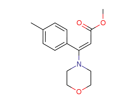 Molecular Structure of 122806-30-8 (E-methyl β-morpholino-p-methylcinnamate)