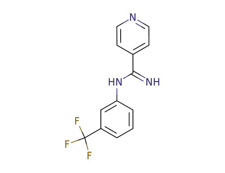 Molecular Structure of 23565-12-0 (N-(α,α,α-Trifluoro-m-tolyl)isonicotinamidine)