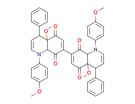 4a,4'a-Dimethoxy-1,1'-bis-(4-methoxy-phenyl)-4,4'-diphenyl-1,4,4a,8a,1',4',4'a,8'a-octahydro-[7,7']biquinolinyl-5,8,5',8'-tetraone