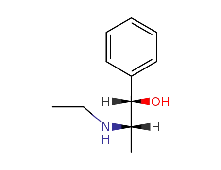 Molecular Structure of 37589-40-5 ((1<i>RS</i>,2<i>RS</i>)-2-ethylamino-1-phenyl-propan-1-ol)