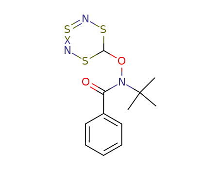 N-benzoyl-N-t-butyl-O-(1,3,5,2,4-trithiadazin-6-yl)hydroxylamine