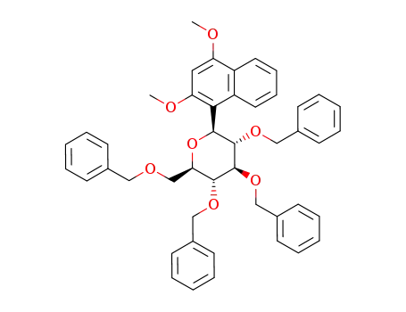 Molecular Structure of 115130-66-0 (1,3-dimethoxy-4-(2,3,4,6-tetra-O-benzyl-β-D-glucopyranosyl)naphthalene)