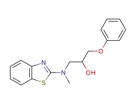 Molecular Structure of 107479-70-9 (2-Propanol, 1-(2-benzothiazolylmethylamino)-3-phenoxy-)