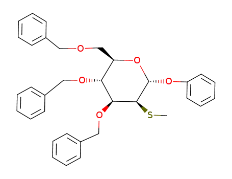 (2R,3R,4S,5S,6R)-3,4-Bis-benzyloxy-2-benzyloxymethyl-5-methylsulfanyl-6-phenoxy-tetrahydro-pyran
