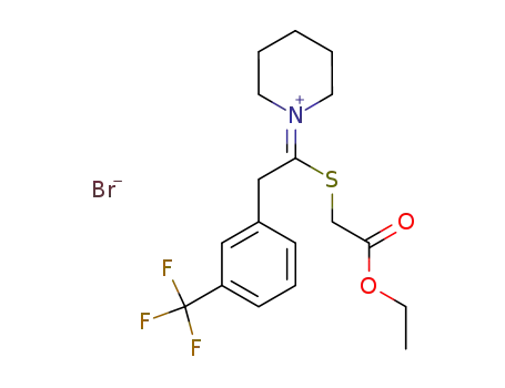 1-[1-[(2-ethoxy-2-oxoethyl)thio]-2-[3-(trifluoromethyl)phenyl]ethylidene]piperidinium bromide