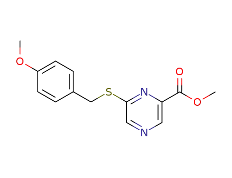 Methyl 6-(4-methoxybenzylthio)pyrazinecarboxylate