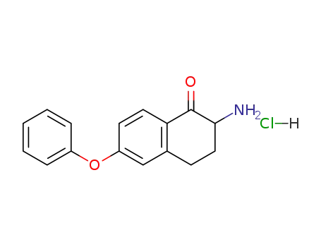 Molecular Structure of 90401-29-9 (1(2H)-Naphthalenone, 2-amino-3,4-dihydro-6-phenoxy-, hydrochloride)