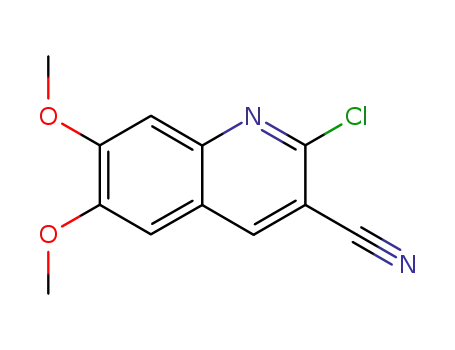 Molecular Structure of 93299-56-0 (2-chloro-6,7-dimethoxy-3-quinolinecarbonitrile)