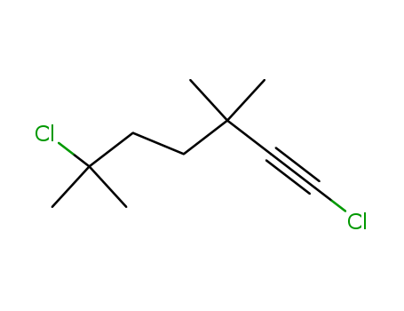 Molecular Structure of 109749-70-4 (1-Heptyne, 1,6-dichloro-3,3,6-trimethyl-)
