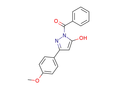 Molecular Structure of 79230-06-1 ([5-Hydroxy-3-(4-methoxy-phenyl)-pyrazol-1-yl]-phenyl-methanone)