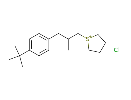 Thiophenium,
1-[3-[4-(1,1-dimethylethyl)phenyl]-2-methylpropyl]tetrahydro-, chloride