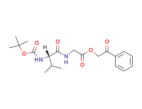 Molecular Structure of 102991-94-6 (Glycine, N-[N-[(1,1-dimethylethoxy)carbonyl]-L-valyl]-,
2-oxo-2-phenylethyl ester)