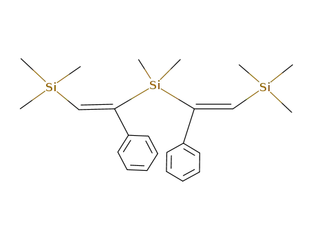 Molecular Structure of 132179-85-2 (Silane, dimethylbis[1-phenyl-2-(trimethylsilyl)ethenyl]-, (Z,Z)-)