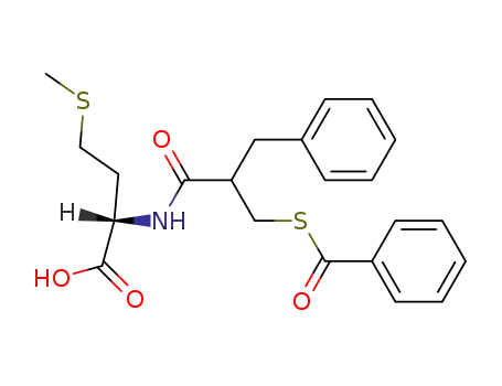 Molecular Structure of 88389-25-7 (L-Methionine, N-[2-[(benzoylthio)methyl]-1-oxo-3-phenylpropyl]-)