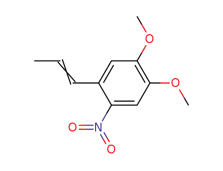 Molecular Structure of 113138-13-9 (Benzene, 1,2-dimethoxy-4-nitro-5-(1-propenyl)-, (E)-)