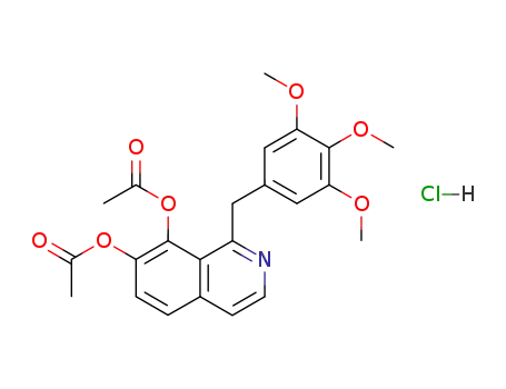 7,8-Isoquinolinediol, 1-[(3,4,5-trimethoxyphenyl)methyl]-, diacetate
(ester), hydrochloride