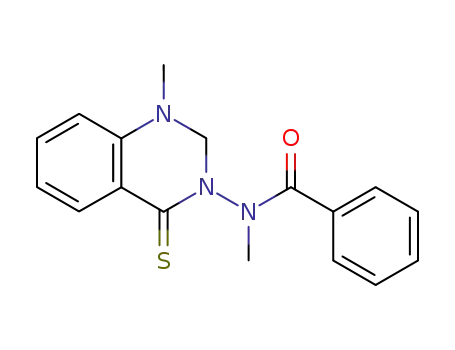 Molecular Structure of 90070-46-5 (Benzamide,
N-(1,4-dihydro-1-methyl-4-thioxo-3(2H)-quinazolinyl)-N-methyl-)