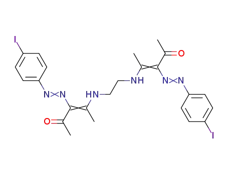 (Z)-3-(4-Iodo-phenylazo)-4-{2-[(Z)-2-(4-iodo-phenylazo)-1-methyl-3-oxo-but-1-enylamino]-ethylamino}-pent-3-en-2-one