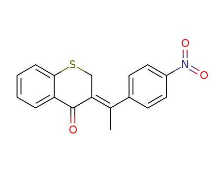 4H-1-Benzothiopyran-4-one,
2,3-dihydro-3-[1-(4-nitrophenyl)ethylidene]-, (Z)-