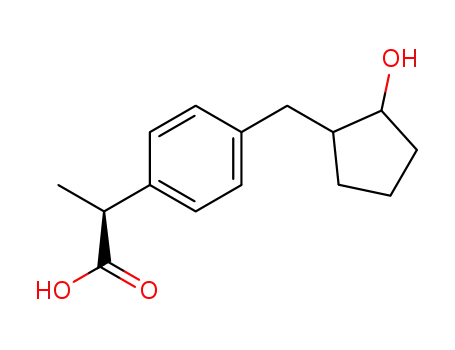 2-<4-(cis-2-hydroxycyclopentylmethyl)phenyl>propionic acid