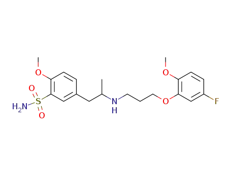 Molecular Structure of 144818-56-4 (5-{2-[3-(5-Fluoro-2-methoxy-phenoxy)-propylamino]-propyl}-2-methoxy-benzenesulfonamide)