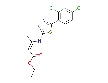 2-Butenoic acid, 3-[[5-(2,4-dichlorophenyl)-1,3,4-thiadiazol-2-yl]amino]-,
ethyl ester