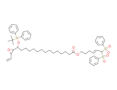 15-(tert-Butyl-diphenyl-silanyloxy)-15-(3-vinyl-oxiranyl)-pentadecanoic acid (E)-6,6-bis-benzenesulfonyl-hex-4-enyl ester
