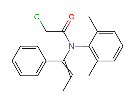 Molecular Structure of 106700-21-4 (Acetamide, 2-chloro-N-(2,6-dimethylphenyl)-N-(1-phenyl-1-propenyl)-)