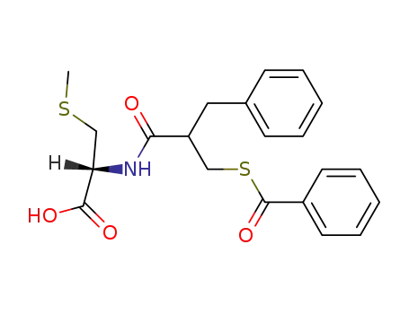 Molecular Structure of 88389-30-4 (L-Cysteine, N-[2-[(benzoylthio)methyl]-1-oxo-3-phenylpropyl]-S-methyl-)