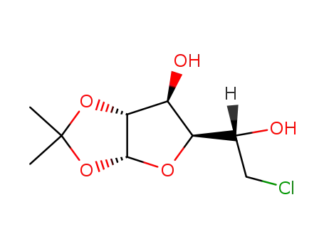 Molecular Structure of 57569-50-3 (1,2-isopropylidene-6-chloro-deoxyglucofuranose)