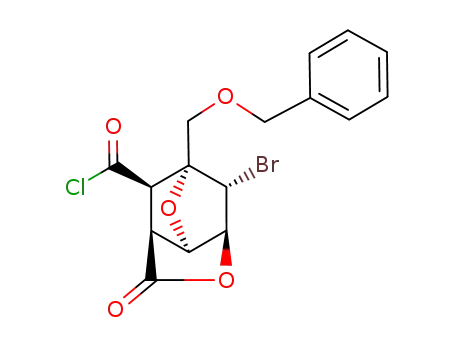(1R,2R,3S,6S,7R,9R)-1-Benzyloxymethyl-2-bromo-5-oxo-4,8-dioxa-tricyclo[4.2.1.0<sup>3,7</sup>]nonane-9-carbonyl chloride