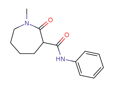 Molecular Structure of 75256-33-6 (1-methyl-2-oxo-3-N-phenylcarbamoyl-hexahydroazepinone)