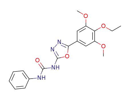 Urea, N-(5-(4-ethoxy-3,5-dimethoxyphenyl)-1,3,4-oxadiazol-2-yl)-N'-phenyl-