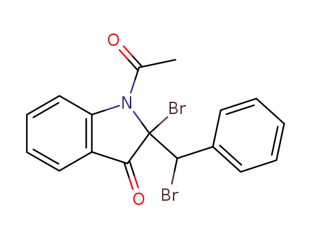 3H-Indol-3-one, 1-acetyl-2-bromo-2-(bromophenylmethyl)-1,2-dihydro-