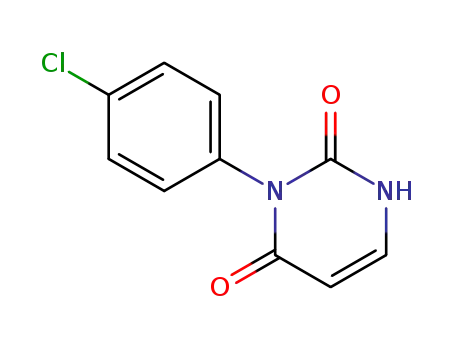 Molecular Structure of 113094-28-3 (2,4(1H,3H)-Pyrimidinedione, 3-(4-chlorophenyl)-)