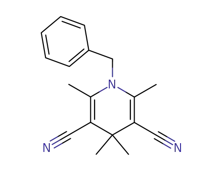 3,5-Pyridinedicarbonitrile,
1,4-dihydro-2,4,4,6-tetramethyl-1-(phenylmethyl)-