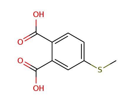 Molecular Structure of 36468-98-1 (1,2-Benzenedicarboxylic acid, 4-(methylthio)-)