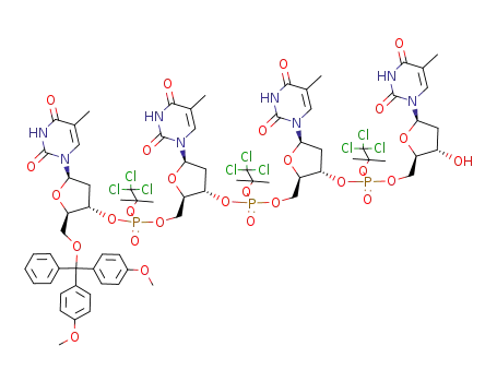 Molecular Structure of 83831-40-7 (C<sub>73</sub>H<sub>86</sub>Cl<sub>9</sub>N<sub>8</sub>O<sub>28</sub>P<sub>3</sub>)