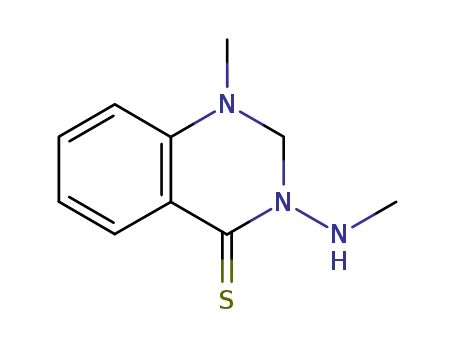 Molecular Structure of 90070-29-4 (4(1H)-Quinazolinethione, 2,3-dihydro-1-methyl-3-(methylamino)-)