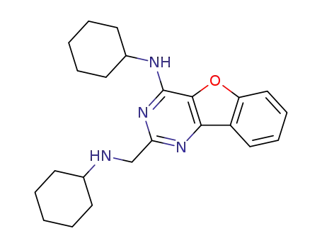 Molecular Structure of 80551-13-9 (Cyclohexyl-(2-cyclohexylaminomethyl-benzo[4,5]furo[3,2-d]pyrimidin-4-yl)-amine)