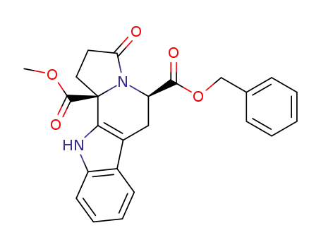 (5R,11bS)-3-Oxo-2,3,6,11-tetrahydro-1H,5H-indolizino[8,7-b]indole-5,11b-dicarboxylic acid 5-benzyl ester 11b-methyl ester